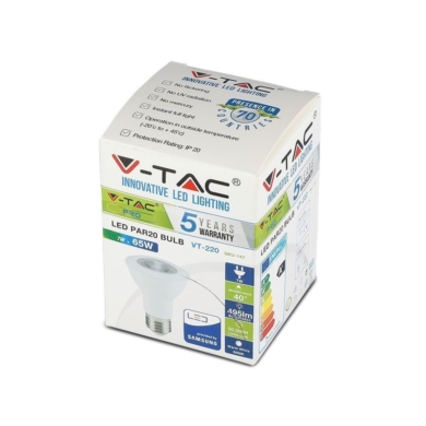 Żarówka V-TAC SKU147 VT-220 3000K 7W 495lm