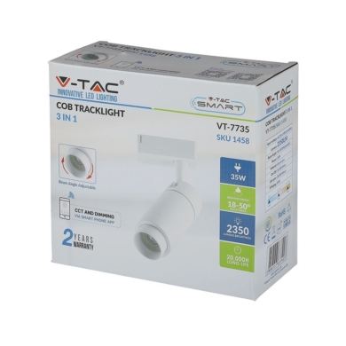 Oprawa V-TAC SKU1458 VT-7735-W CCT Saturacja Barwy