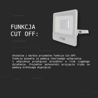 Projektor V-TAC SKU20302 VT-158S-1 4000K 50W 4000l