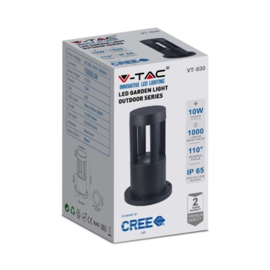 Słupek V-TAC SKU128323 VT-830-N 4000K 10W 1000lm