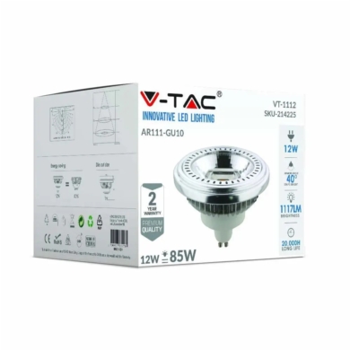 Żarówka V-TAC SKU214225 VT-1112 6400K 12W 1117lm