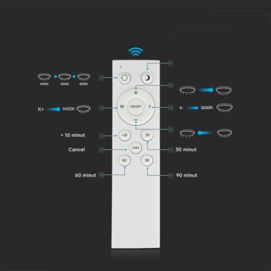 Plafon V-TAC SKU2114751 VT-8502 3000K-6500K 60W 60