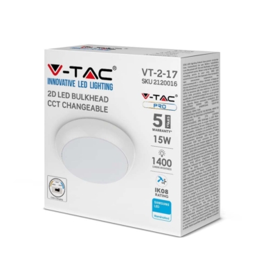 Plafon V-TAC SKU2120016 VT-2-17 3000K-6500K 15W 14