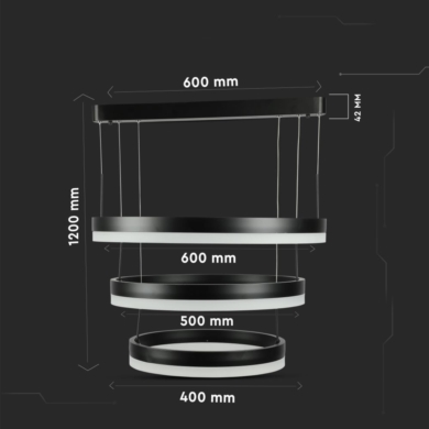 Oprawa V-TAC SKU213990 VT-82-3-B-N 3000K 86W 4550l