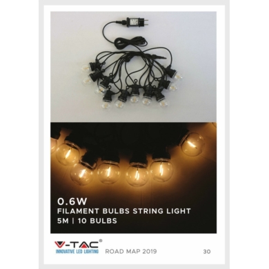 Girlanda V-TAC SKU2728 VT-71510 3000K 4W 350lm