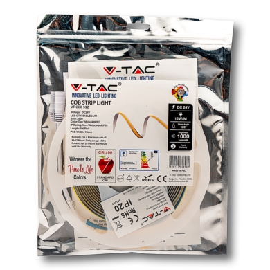 Taśma V-TAC SKU2649 VT-COB 3000K 12W 1000lm