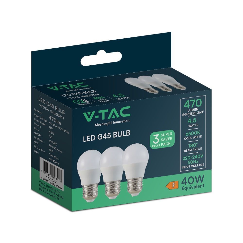 Żarówka V-TAC SKU217363 VT-2176 4000K 4,5W 470lm