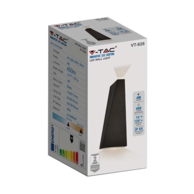 Kinkiet V-TAC SKU218297 VT-826-B-N 3000K 4W 450lm