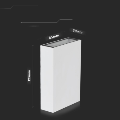 Oprawa V-TAC SKU218560 VT-844-W-N 3000K 4W 400lm