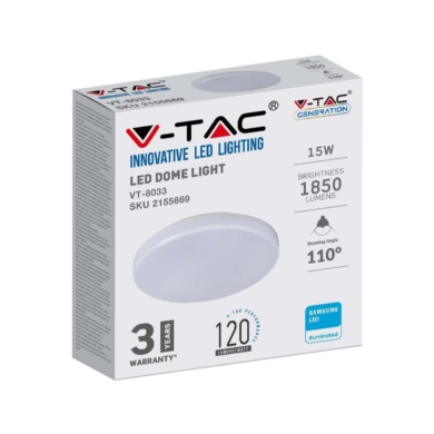 Plafon V-TAC SKU2155669 VT-8033 4000K 15W 1850lm