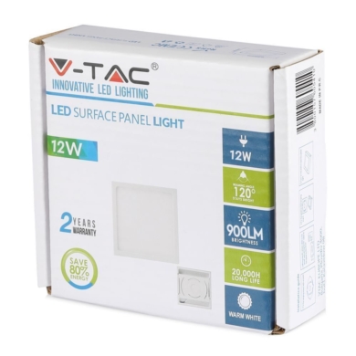 Panel V-TAC SKU4914 VT-1205SQ 4000K 12W 900lm