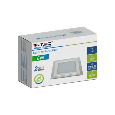 Panel V-TAC SKU6276 VT-602G 4000K 6W 420lm