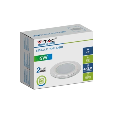 Panel V-TAC SKU6277 VT-602G RD 4000K 6W 420lm