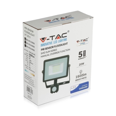 Projektor V-TAC SKU452 VT-20-S-W 4000K 20W 1600lm