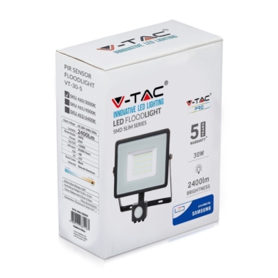 Projektor V-TAC SKU462 VT-30-S-B 6400K 30W 2400lm