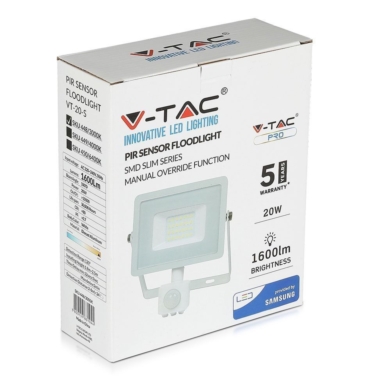 Projektor V-TAC SKU450 VT-20-S-B 6400K 20W 1600lm