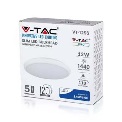 Plafon V-TAC SKU821 VT-12SS 4000K 12W 1440lm