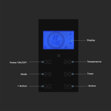 Grzejnik V-TAC SKU8664 VT-2000WRD-B