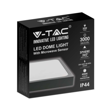 Plafon V-TAC SKU7674 VT-8630SB-SQ 4000K 30W 3000lm