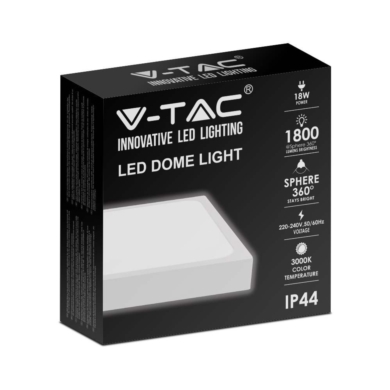 Plafon V-TAC SKU7625 VT-8618W-SQ 4000K 18W 1800lm